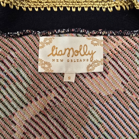 Lia Molly New Orleans Anthropologie floral knit cardigan sweater Size Small - Picture 6 of 10